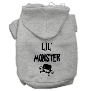 Lil Monster Screen Print Pet Hoodies Grey Size Xl (16)