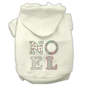 Noel Rhinestone Hoodies Cream L (14)